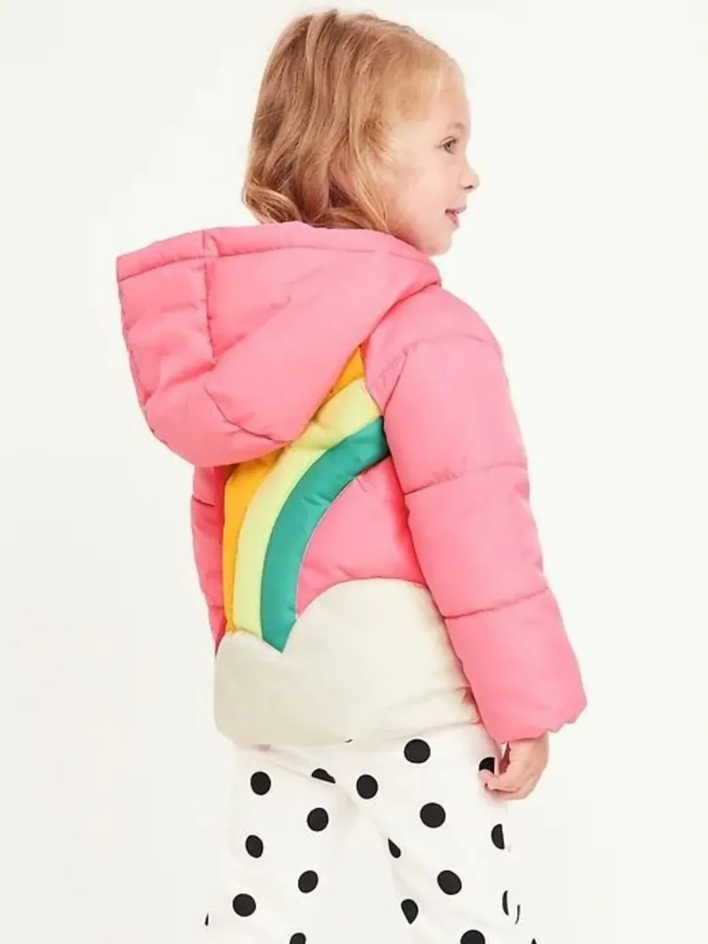Old Navy 18-24 Months Baby Girl Water Resistant Rainbow Quilted Puffer Jacket